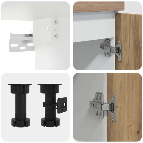 Zestaw 11 szafek kuchennych, Lyon, dąb artisan