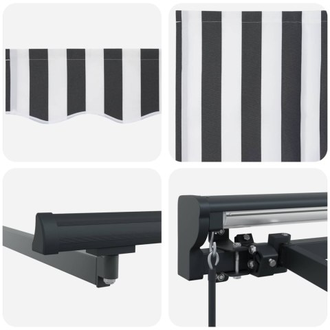 Markiza zwijana Antracytowy i biały 350x250 cm tkanina