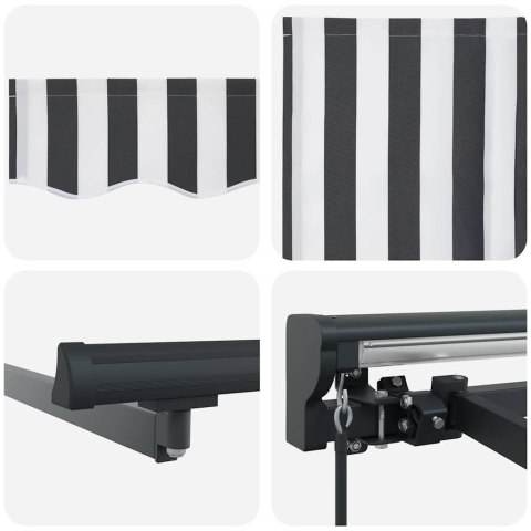 Markiza zwijana Antracytowy i biały 350x250 cm tkanina