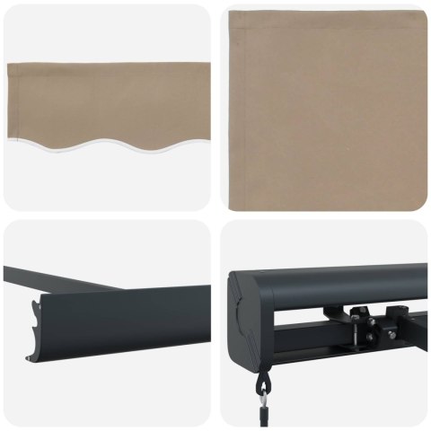Markiza zwijana Beżowy 300 x 250 cm Tkanina i Metal