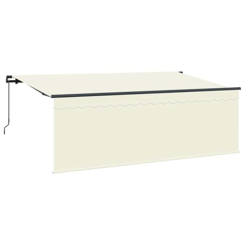 Markiza zwijana Kremowy i Antracytowy i Brązowy 400 x 200 cm