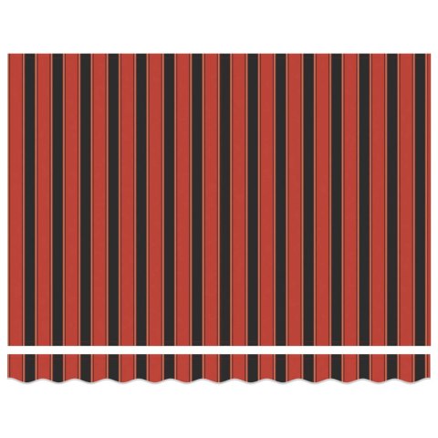 Markiza zwijana Pomarańczowy i brązowy 350x250 cm tkanina