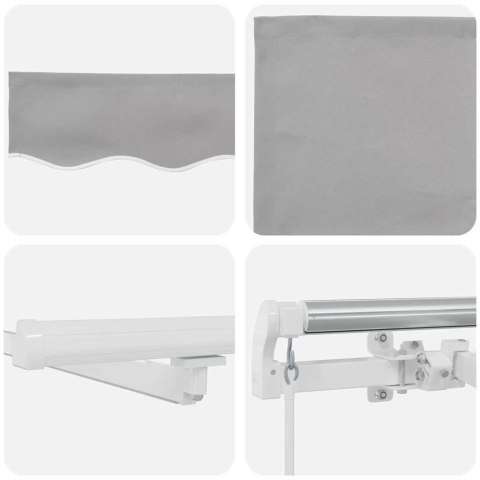 Markiza zwijana z Jasnoszary 300 x 250 cm tkanina