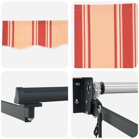 Markiza zwijana Kremowy 500 × 300 cm Tkanina i Metal