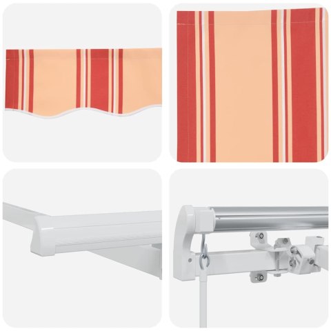 Markiza zwijana Paski Żółty i pomarańczowy 600 × 350 cm