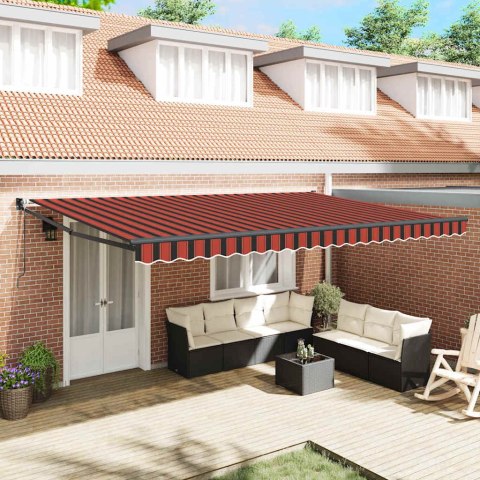 Markiza zwijana Pomarańczowy i brązowy 500 × 300 cm