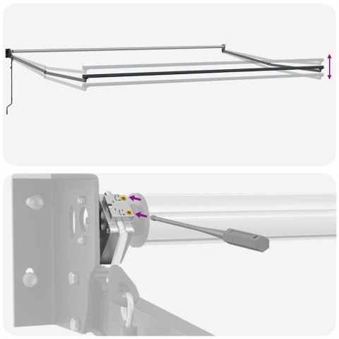 Markiza zwijana Pomarańczowy i brązowy 500 × 300 cm