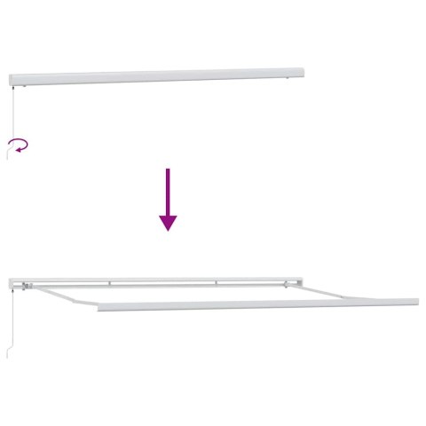 Markiza zwijana Wielokolorowe 500 ×300 cm Tkanina i Metal