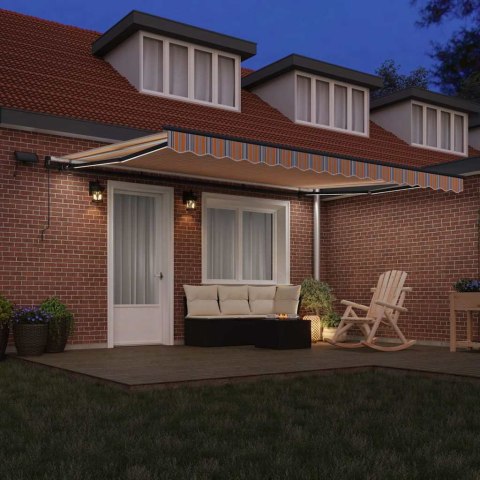 Markiza zwijana Ze LED Lights Wielokolorowe 450 ×300 cm tkanina