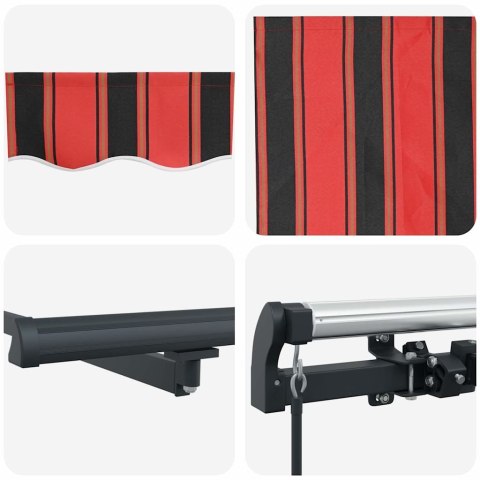 Markiza zwijana pomarańczowy i brązowy 600 × 350 cm tkanina