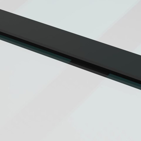 Drzwi przesuwne z osprzętem, szkło ESG i aluminium, 76x205 cm