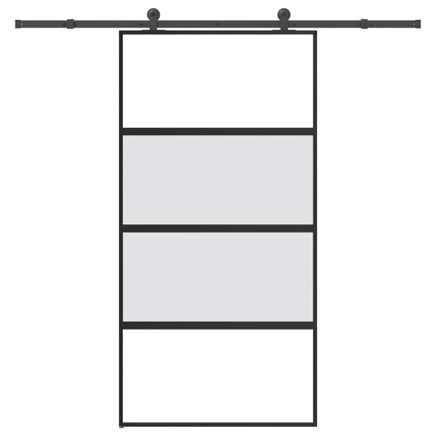 Drzwi przesuwne z zestawem okuć Szkło hartowane i aluminium