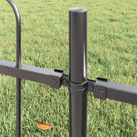 Ogrodzenie Ogrodowe Szary 10.2 x 0.8 m Stal Malowana Proszkowo