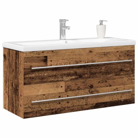 VidaXL Szafka pod umywalkę 2 pcs Stare drewno 100 x 38,5 x 48 cm