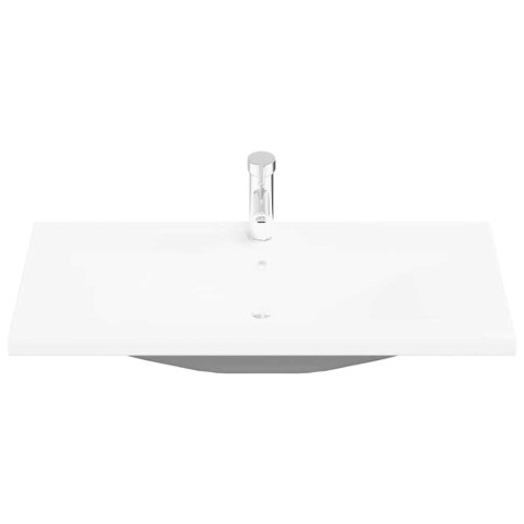 VidaXL Szafka pod umywalkę z drzwiami Czarny dąb 90 x 39 x 62 cm