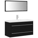 VidaXL Szafka pod umywalkę z szufladą 3 pcs Czarny Dąb