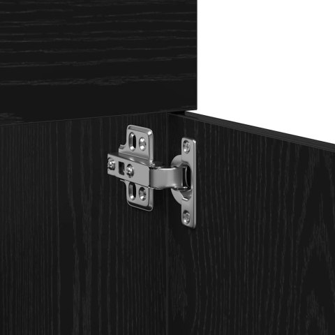 Zestaw mebli łazienkowych Montowane na ścianie 4 pcs Czarny Dąb