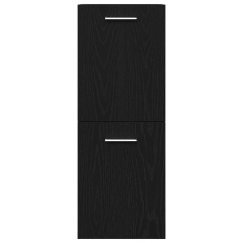 Zestaw mebli łazienkowych Montowane na ścianie 4 pcs Czarny Dąb