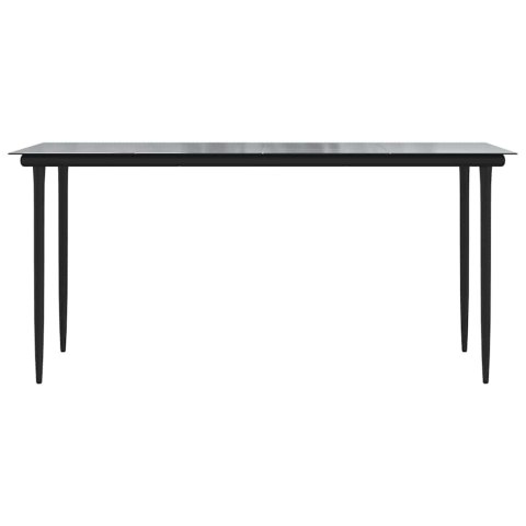 7-częściowy zestaw ogrodowy poduszkami brązowy polirattan szkło