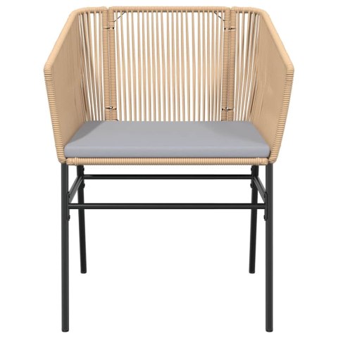 9-częściowy zestaw ogrodowy poduszkami brązowy polirattan szkło