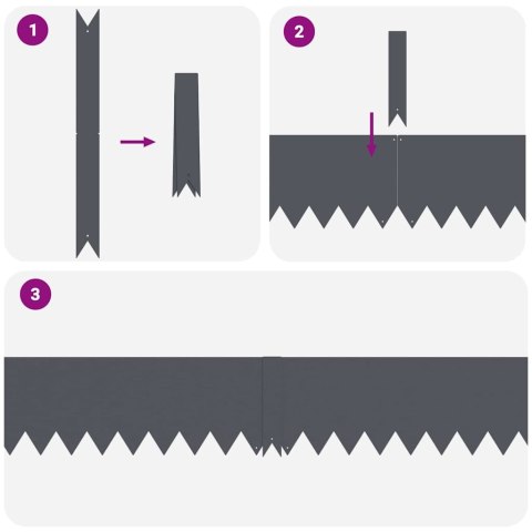 VidaXL Krawężnik do trawnika 50 pcs Antracyt 100 x 0.05 x 20 cm