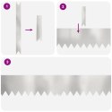 VidaXL Krawężnik do trawnika 50 pcs Srebrny 100 x 0.05 x 20 cm