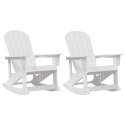 Fotele bujane Adirondack 2 pcs Biały HDPE