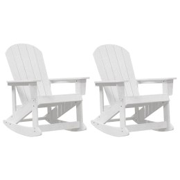 Fotele bujane Adirondack 2 pcs Biały HDPE