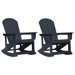 Fotele bujane Adirondack 2 pcs Ciemnoniebieski HDPE