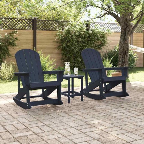 Fotele bujane Adirondack 2 pcs Ciemnoniebieski HDPE