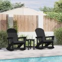 Fotele bujane Adirondack 2 pcs Czarny HDPE