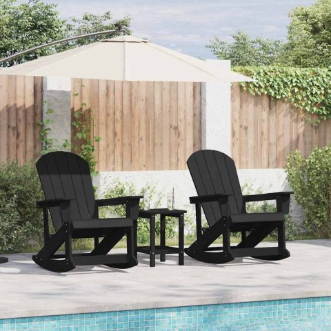 Fotele bujane Adirondack 2 pcs Czarny HDPE