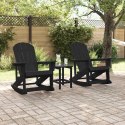 Fotele bujane Adirondack 2 pcs Czarny HDPE