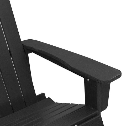 Fotele bujane Adirondack 2 pcs Czarny HDPE