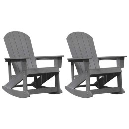 Fotele bujane Adirondack 2 pcs Jasnoszary HDPE
