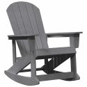 Fotele bujane Adirondack 2 pcs Jasnoszary HDPE