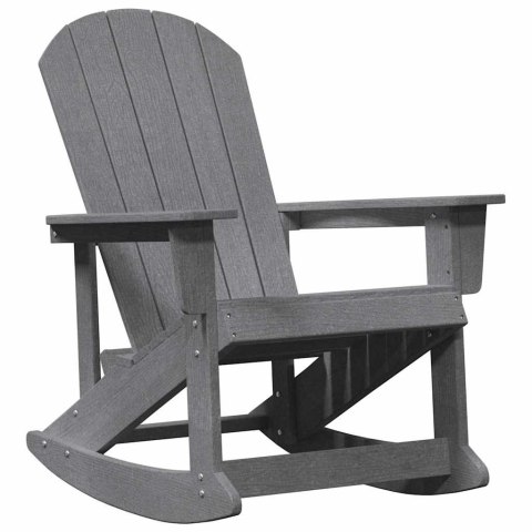 Fotele bujane Adirondack 2 pcs Jasnoszary HDPE