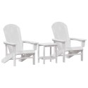 Meble wypoczynkowe do ogrodu 3 pcs Biały 38 x 38 x 46cm