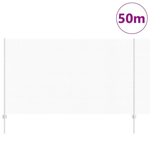 Płot i Słup Srebrny 1,4 x 50 m Stal