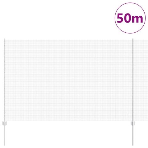 Płot i Słup Srebrny 1,5 x 50 m Stal