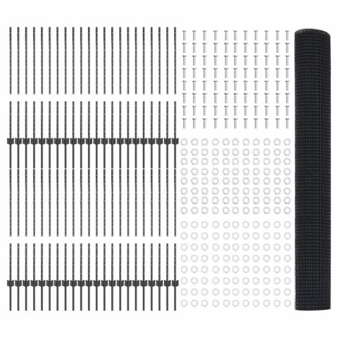 Płot i Słup Szary 1 x 100 m Stal
