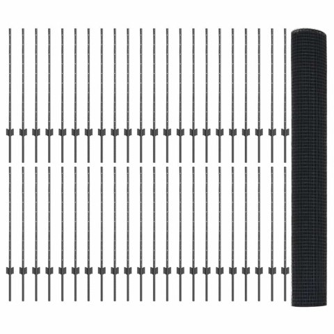 Płot i Słup Szary 1 x 100 m Stal