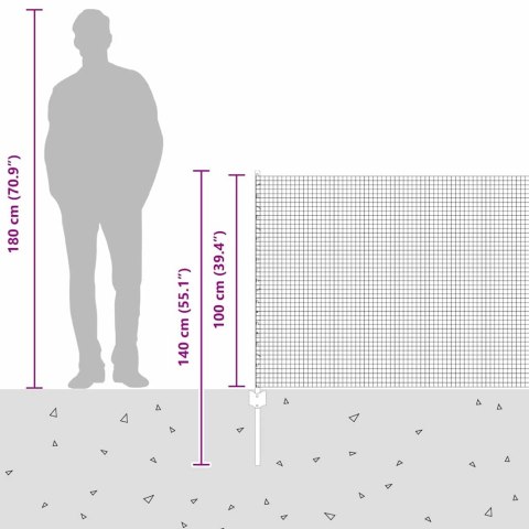 Płot i Słup Zielony 1 x 100 m Stal