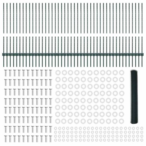 Płot i Słup Zielony 1 x 100 m Stal