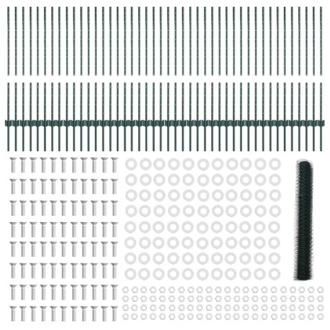 Płot i Słup Zielony 1 x 100 m Stal