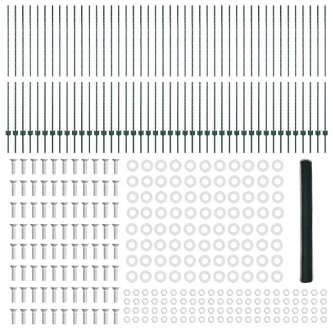 Płot i Słup Zielony 1,6 x 100 m Stal