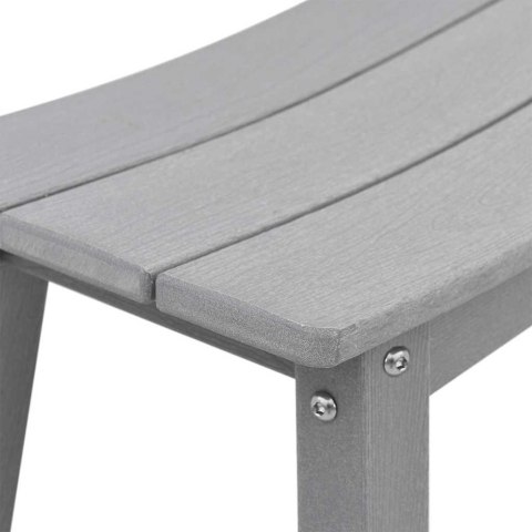 Zestaw barowy w ogrodzie 3 pcs Jasnoszary HDPE