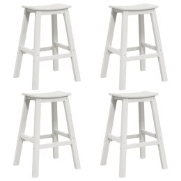 Zestaw barowy w ogrodzie 4 pcs Biały HDPE