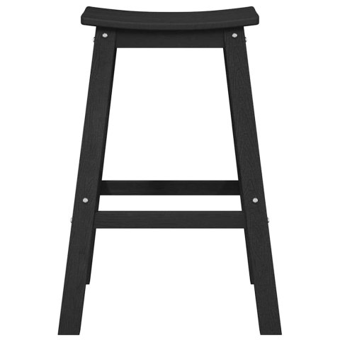 Zestaw barowy w ogrodzie 4 pcs Czarny HDPE