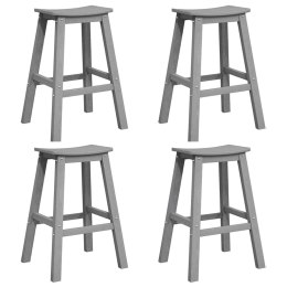 Zestaw barowy w ogrodzie 4 pcs Jasnoszary HDPE